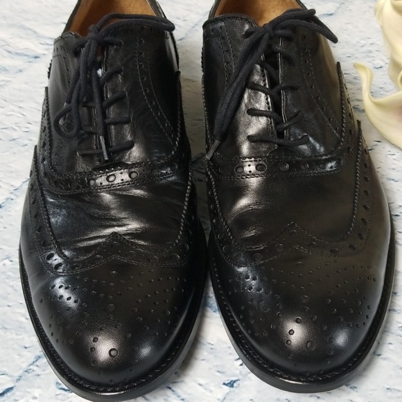 Men's Wall + Water Leather Lace up Wingtip Oxfords - Picture 3 of 8